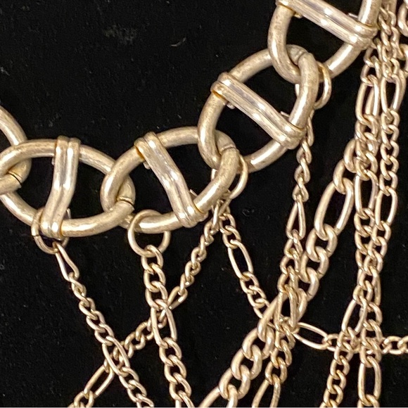Jessica Simpson Silvertone Chunky and Multi-Chain Necklace - Picture 3 of 7